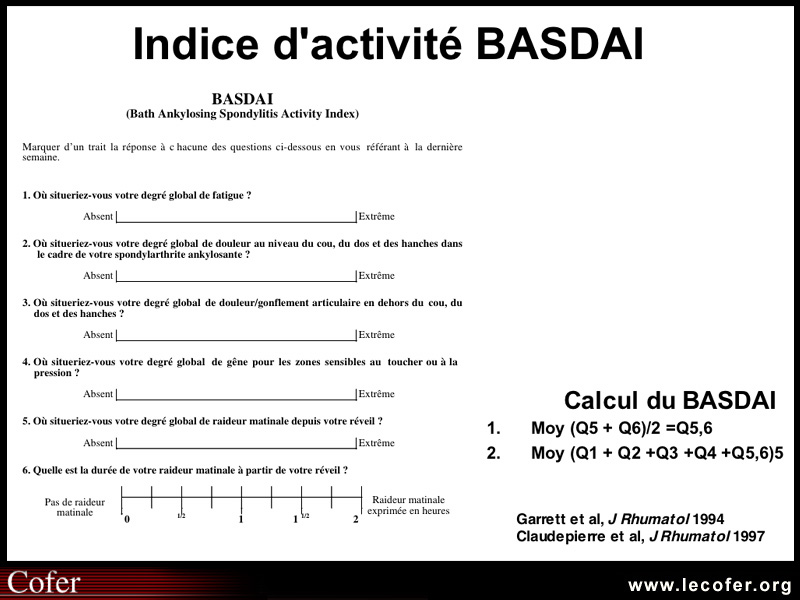 Indice d'activité BASDAI